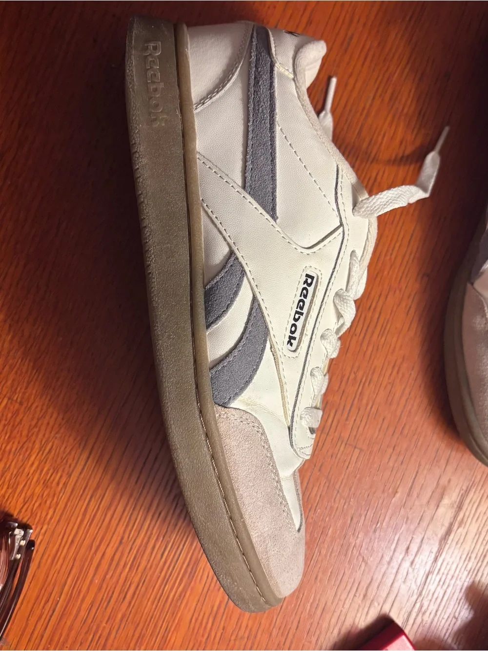 Reebok White & Light Gray Low-Top Sneakers